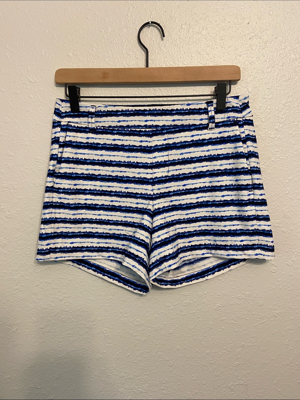 SPANX Blue & White Striped Sunshine Shorts Size Small